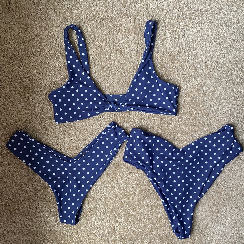 Skatie polka dot bikini set (2 bottoms)